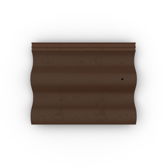 FP MCCANN ROUND TOP CONCRETE ROOF TILE BROWN PRETILEROUBRO