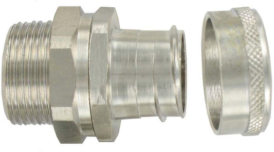 DELIGO DFU20S ADAPTOR BRASS NICKEL PLATED SWIVEL 20mm