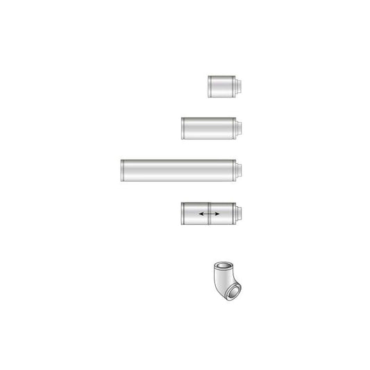 GRANT WHITE SYSTEM VERTICAL FLUE KIT 3m 12/26kw VTK055090
