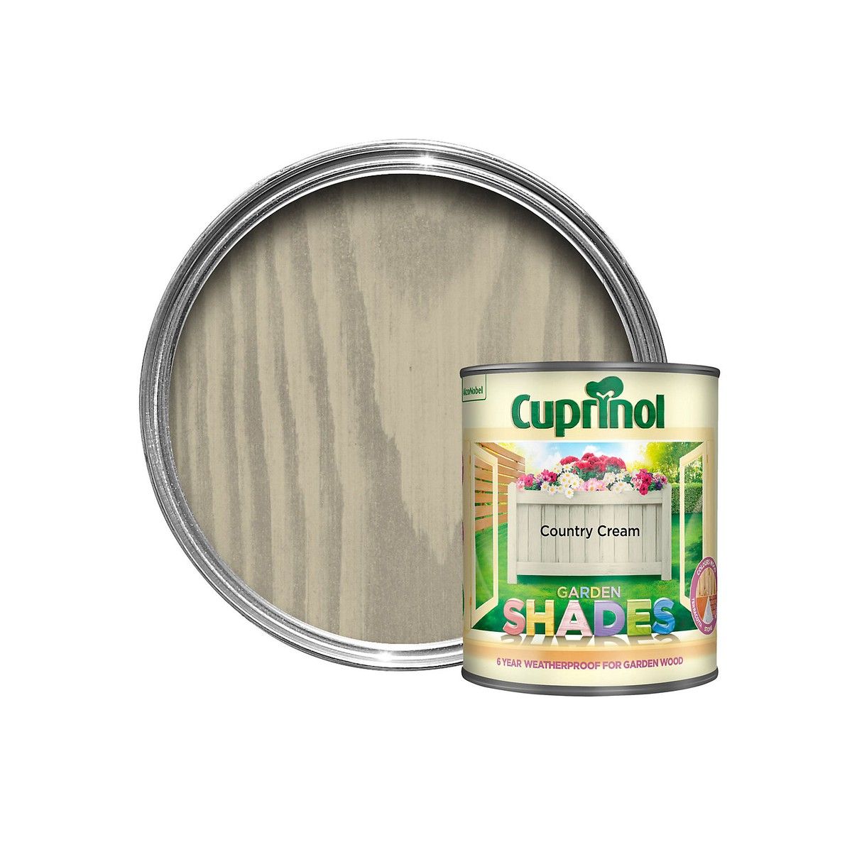 CUPRINOL GARDEN SHADES PAINT 1l COUNTRY CREAM 5092588