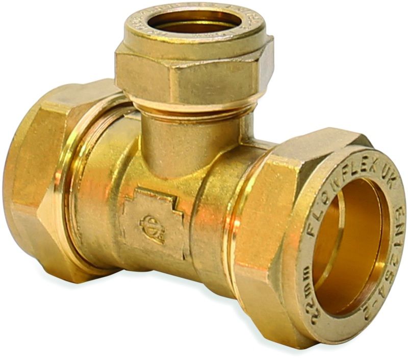 FLOWFLEX COMPRESSION REDUCING TEE 22 x 22 x 15mm OP702.16