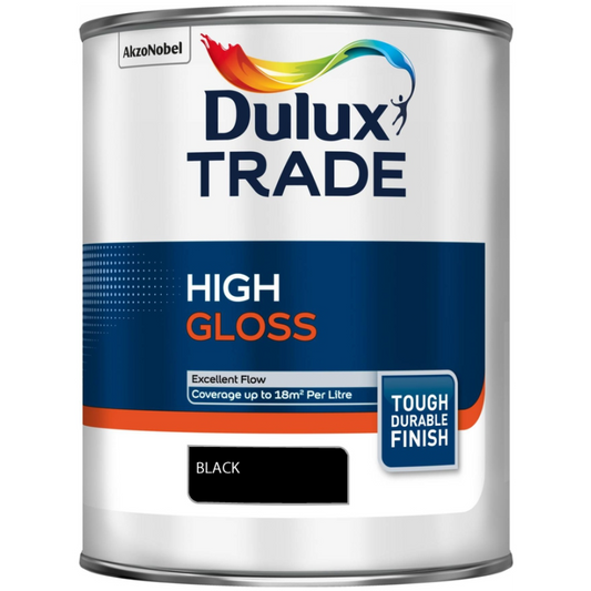 DULUX TRADE HIGH GLOSS 1l BLACK 5183260