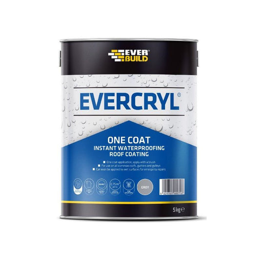 Everbuild Evercryl One Coat Instant 5Kg Grey EVCRYL5GY