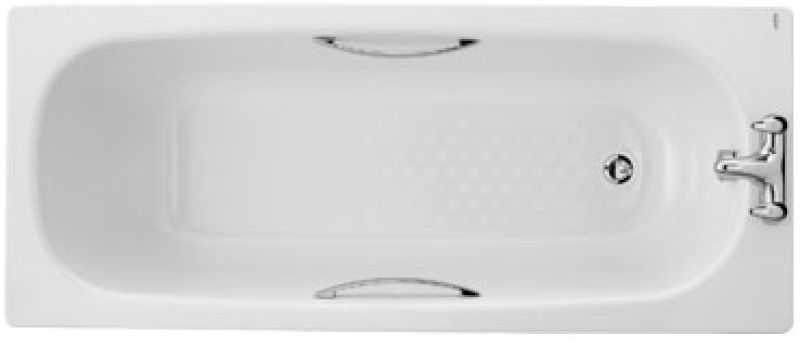 TWYFORD BS1272WH CELTIC 2TH ANTI-SLIP BATH C/W GRIPS & LEGS 1600 x 700mm