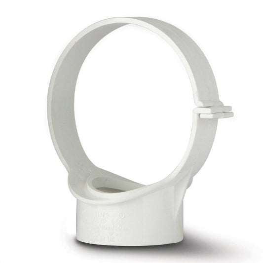 POLYPIPE STRAP BOSS OPEN SIDE FIX 110mm SG70 SG70W WHITE