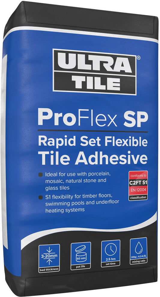 INSTARMAC UTF PROFLEX SP RAPID SET TILE ADHESIVE 20kg WHITE (BLUE BAG) UTF PROFLEX SP 20 W