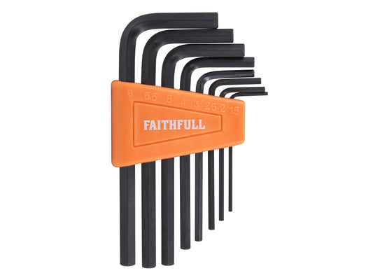 FAITHFULL FAIHKS8M SHORT ARM HEXAGON KEY SET METRIC