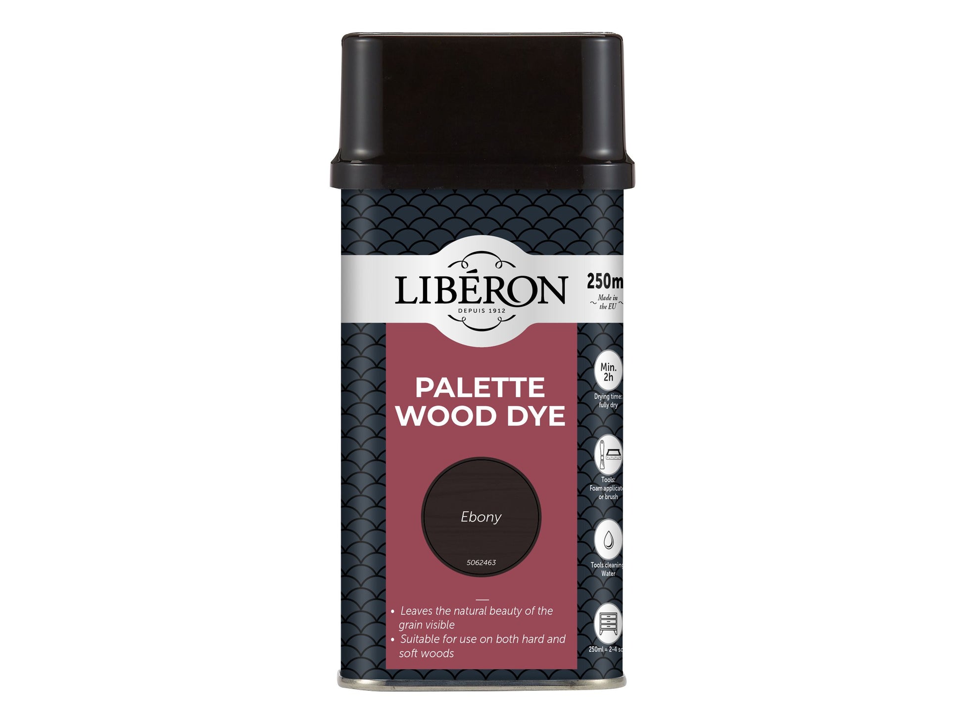 LIBERON WATER BASED PALETTE WOOD DYE 250ml EBONY LIBWDPE250