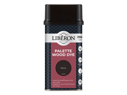 LIBERON WATER BASED PALETTE WOOD DYE 250ml EBONY LIBWDPE250