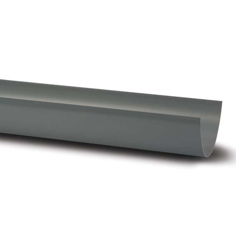 POLYPIPE POLYFLOW DEEP GUTTER 117mm  x 4m RD501G GREY