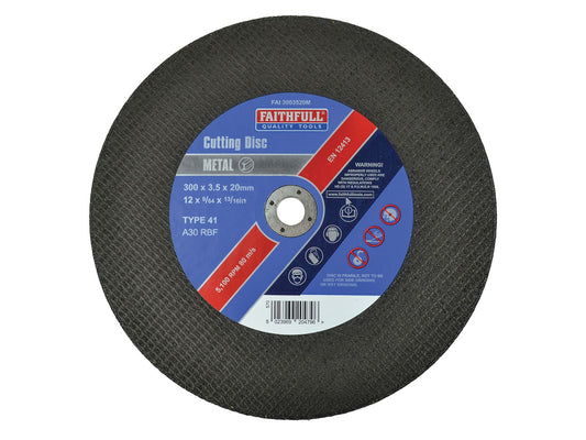 FAITHFULL FAI3003520M METAL CUTTING DISC 3.2 x 20 x 300mm