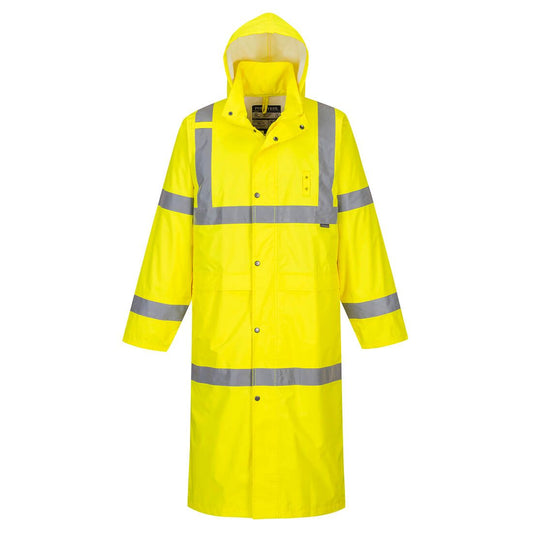 Hi-Vis Rain Coat 122cm , 4XL, R, Yellow