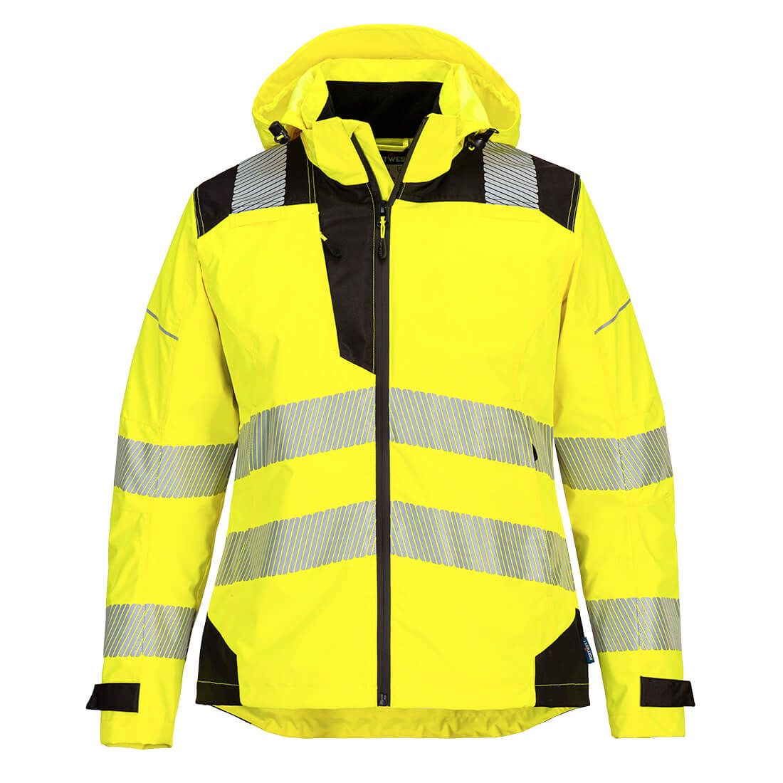 PW3 Hi-Vis Women's Rain Jacket, L, R, Yellow/Black