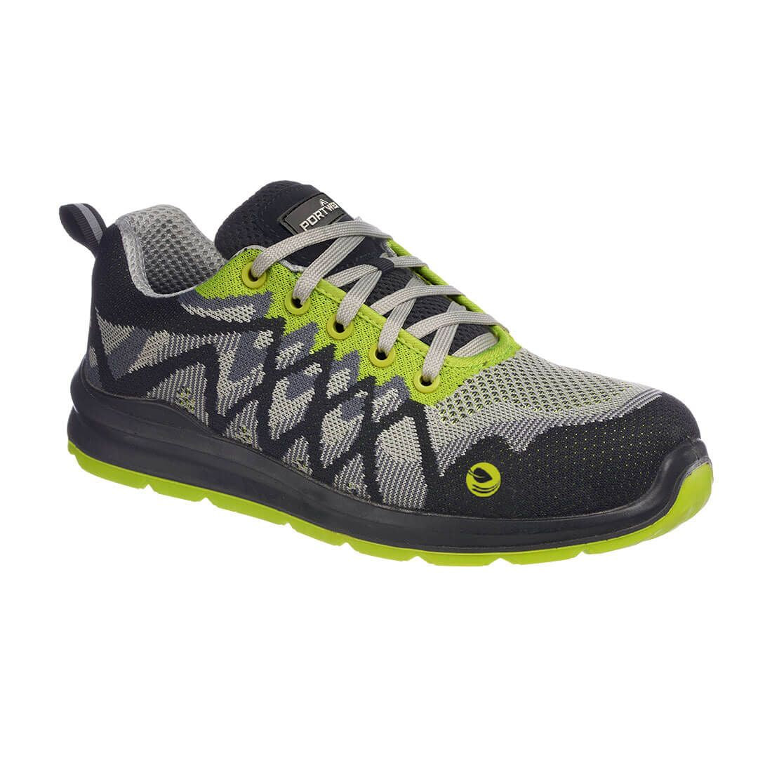 Portwest Compositelite Eco Safety Trainer S1P, 36, , Black/Yellow