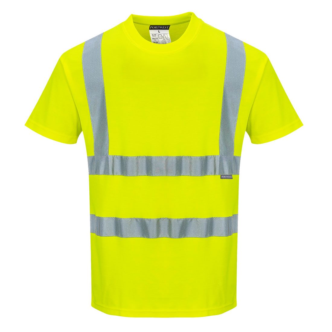 Hi-Vis Cotton Comfort T-Shirt S/S , 4XL, R, Yellow
