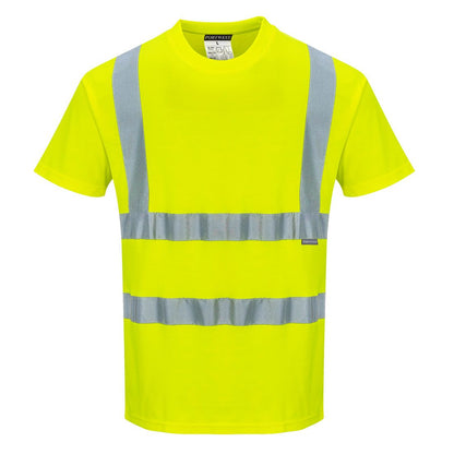 Hi-Vis Cotton Comfort T-Shirt S/S , 4XL, R, Yellow