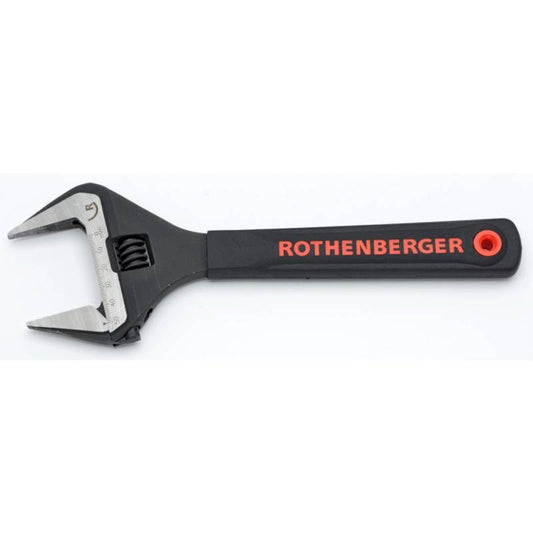 ROTHENBERGER ADJUSTABLE WIDE JAW WRENCH 10" C/W JAW PROTECTORS 70461