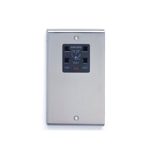 DETA SD1305SSB DUAL VOLTAGE SHAVER SOCKET STAINLESS STEEL / BLACK