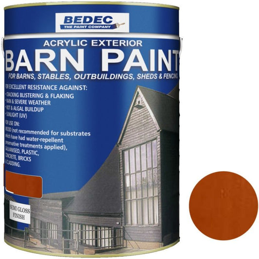 BEDEC SEMI GLOSS BARN PAINT 5l MEDIUM OAK BEDE2AK2013/46