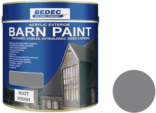 BEDEC MATT BARN PAINT 2.5l BATTLESHIP GREY BEDE2AN1487/40