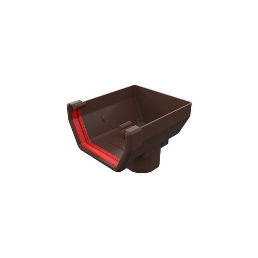 FREEFLOW SQUARE STOP END OUTLET LEATHER BROWN FRS606LB