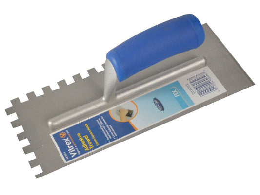VITREX VIT102954T SQUARE NOTCH ADHESIVE TROWEL 10 x 115 x 280mm