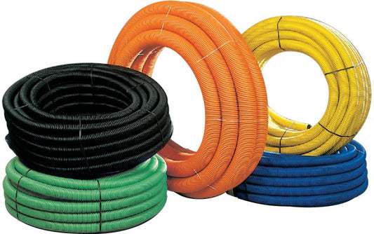 POLYPIPE RIDGICOIL STREET LIGHTING INCL COUPLER 110mm x 50m COIL ORANGE RC110X50OSL