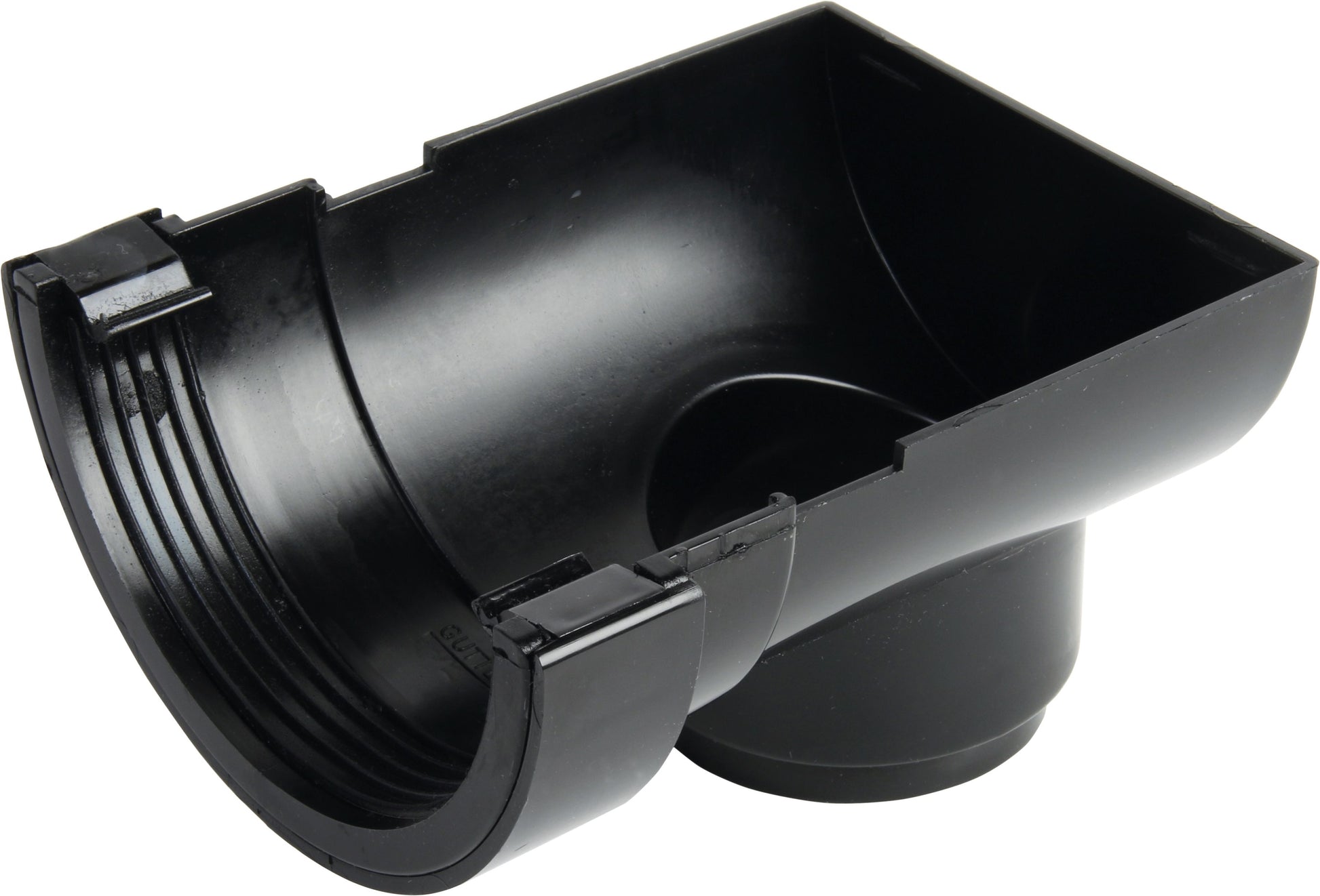 OSMA 0T007 ROUND PVCU STOPEND OUTLET 112mm 0T007B BLACK
