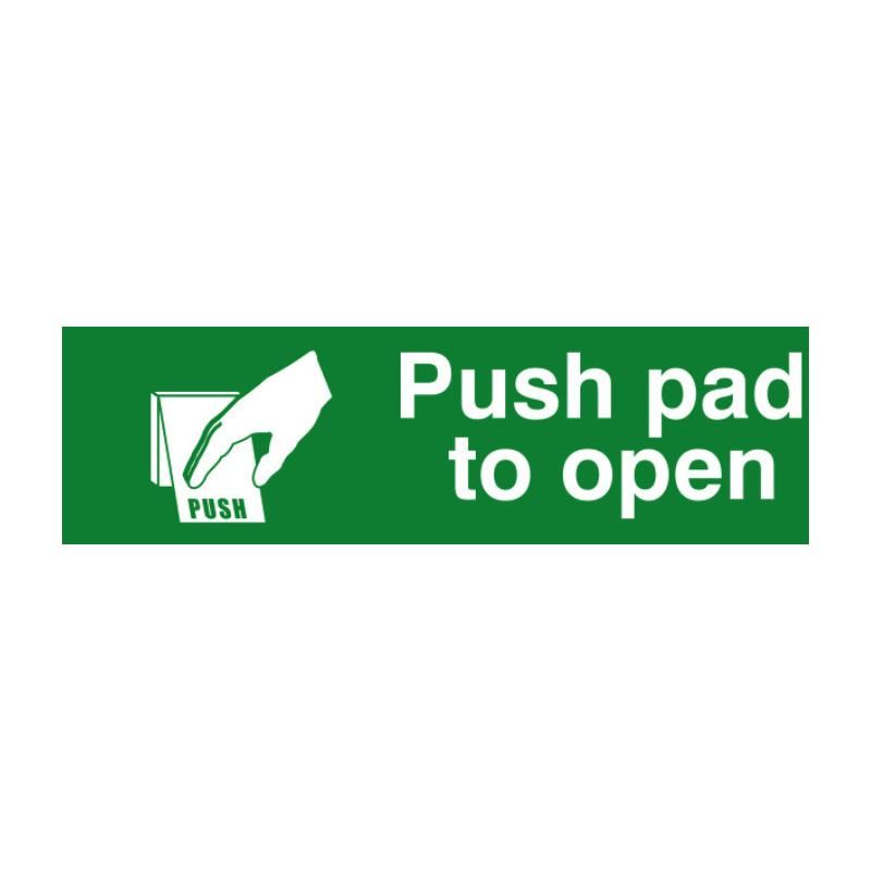 PVC SELF ADH SIGN 200mm WIDE x 300mm PUSH PAD TO OPEN 1533