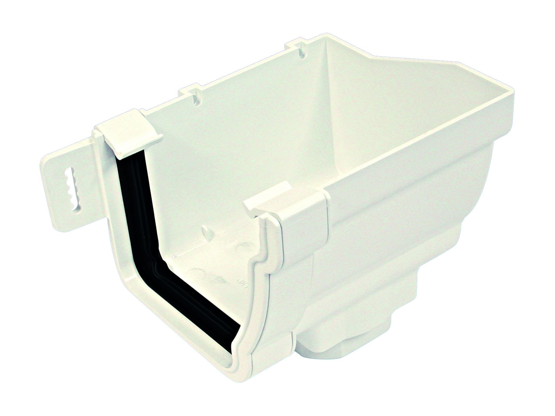 OSMASTORM 8T808 PVCU STOPEND OUTLET RH 111mm 8T808W WHITE