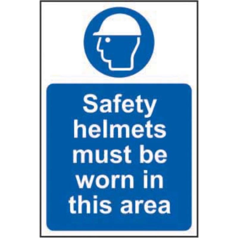 SAV SIGN 200mm WIDE x 300mm WEAR HELMET 11454
