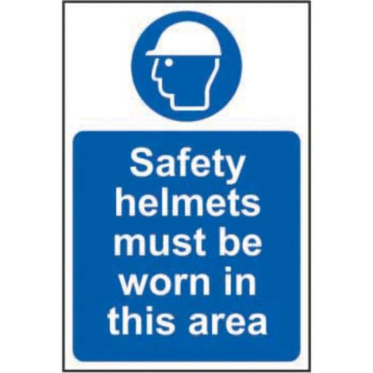 SAV SIGN 200mm WIDE x 300mm WEAR HELMET 11454