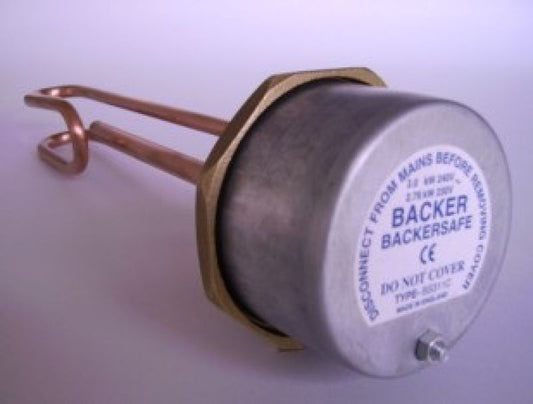BACKER COPPER IMMERSION HEATER 27" 3kw 240v VS 6C27BTS