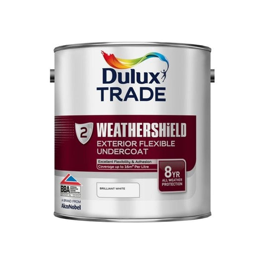 DULUX TRADE WEATHERSHIELD UNDERCOAT 5l PURE BRILLIANT WHITE 5180449
