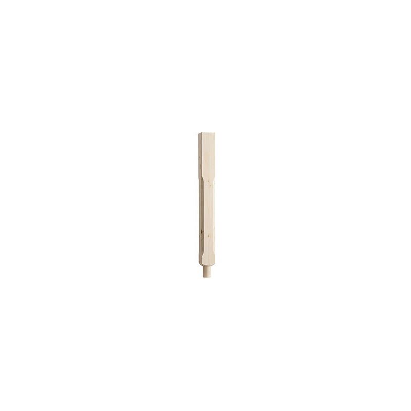 PINE STOP CHAMFER SPIGOT NEWEL POST 91 x 850mm ST850P