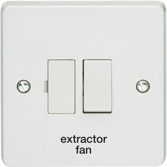 CRABTREE 4827/EF/BLACK 2-POLE SWITCHED FUSED CONNECTION UNIT 13a PRINTED 'EXTRACTOR FAN' BLK