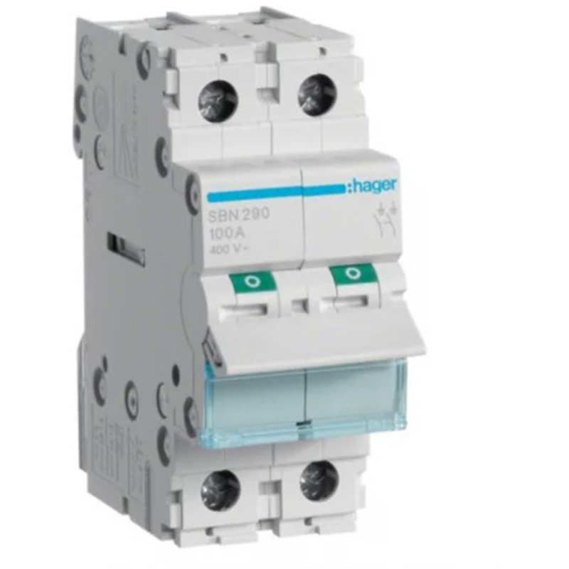 HAGER SBN290 DP MAIN SWITCH 100AMP