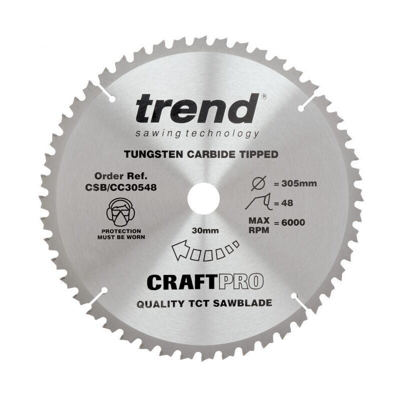 TREND CSB/CC30548 CRAFT BLADE CC 305MM X 48T X 30MM