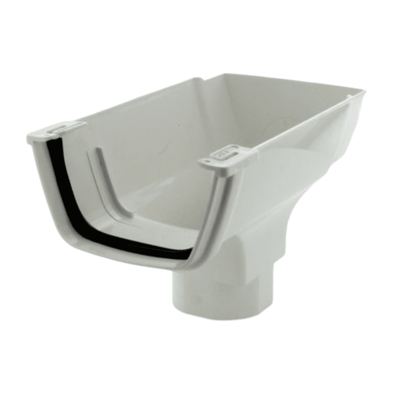 MARLEY FLOWLINE STOPEND OUTLET 112 x 65mm WHITE ROF11W