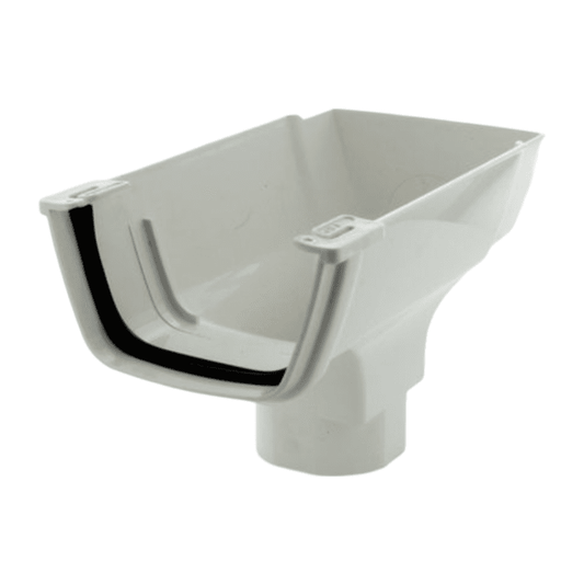 MARLEY FLOWLINE STOPEND OUTLET 112 x 65mm WHITE ROF11W