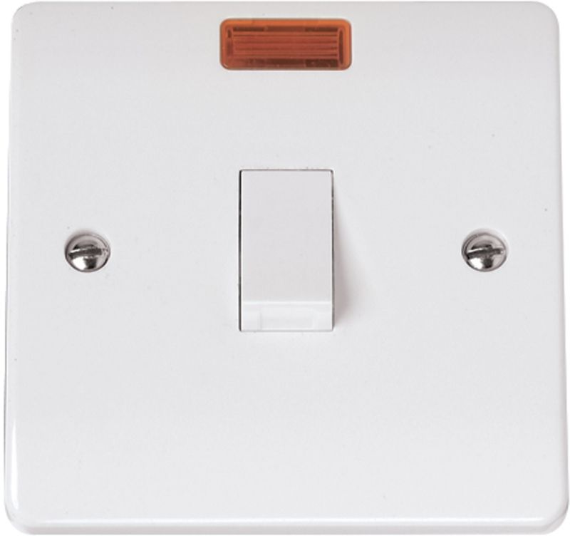 CLICK CMA623 1-GANG 2-POLE SWITCHED & NEON WITHOUT 20a