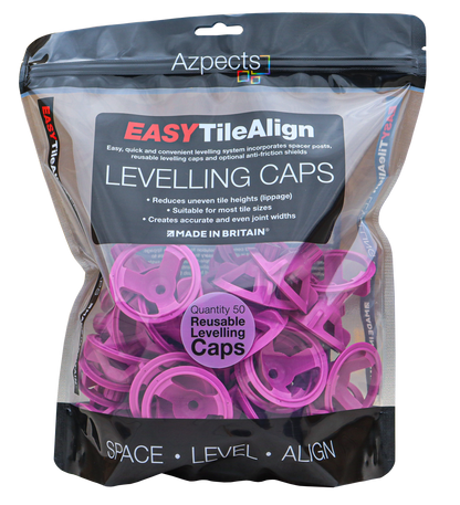 AZPECTS (DTS) EASYSCAPE EASYTILEALIGN LEVELLING CAPS PACK (50) PURPLE 6510