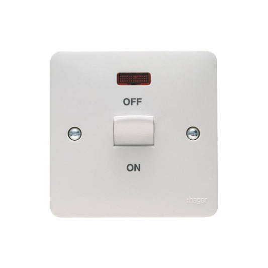 HAGER WMDP50N 50A DP SWITCH 1G WITH LED INDICATOR