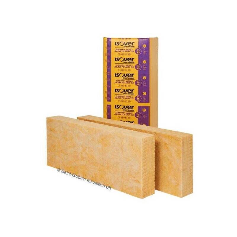 ISOVER CAVITY WALL SLAB CWS 32 1200 x 455 x 150mm x 2.184m2 (PACK 4) 5200619455