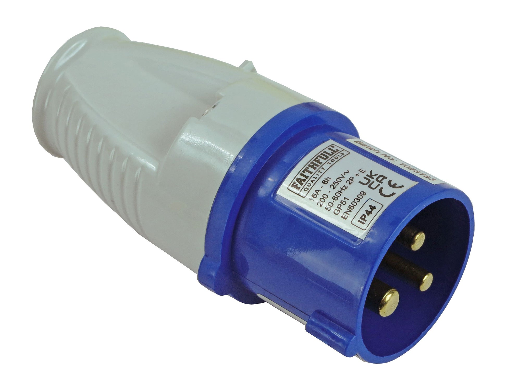 FAITHFULL FPPPLUG16AMP BLUE TRAILING LEAD PLUG 240v 16a