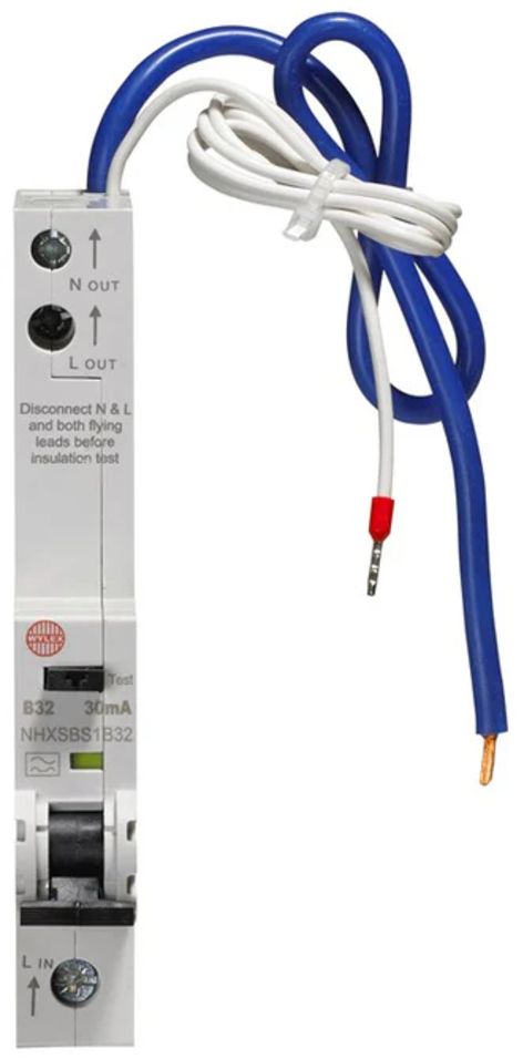 WYLEX NHXSBS1B32 1-POLE TYPE A RCBO B CURVE 32a 6ka