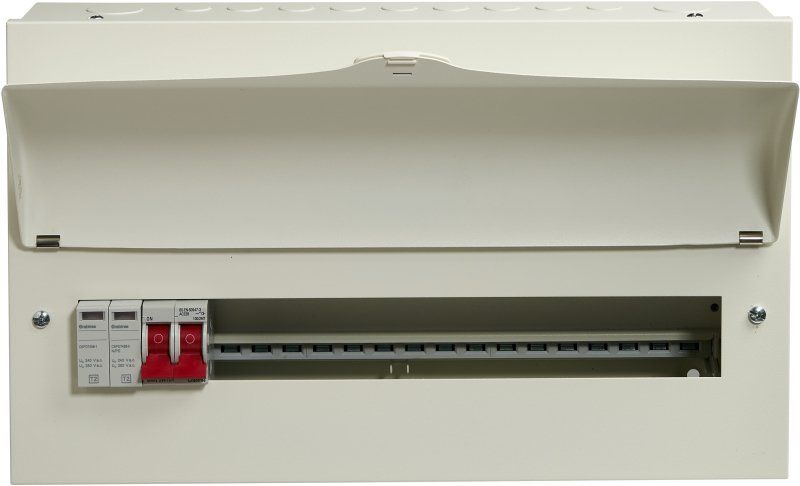 CRABTREE 516/2BS 16-WAY CONSUMER UNIT MAIN SWITCH 100a WITH SPD
