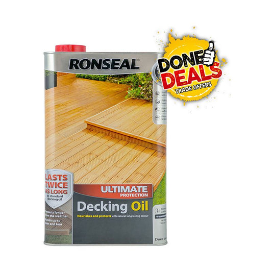 RONSEAL ULTIMATE DECKING OIL COLOURED 5l NATURAL PINE 37300