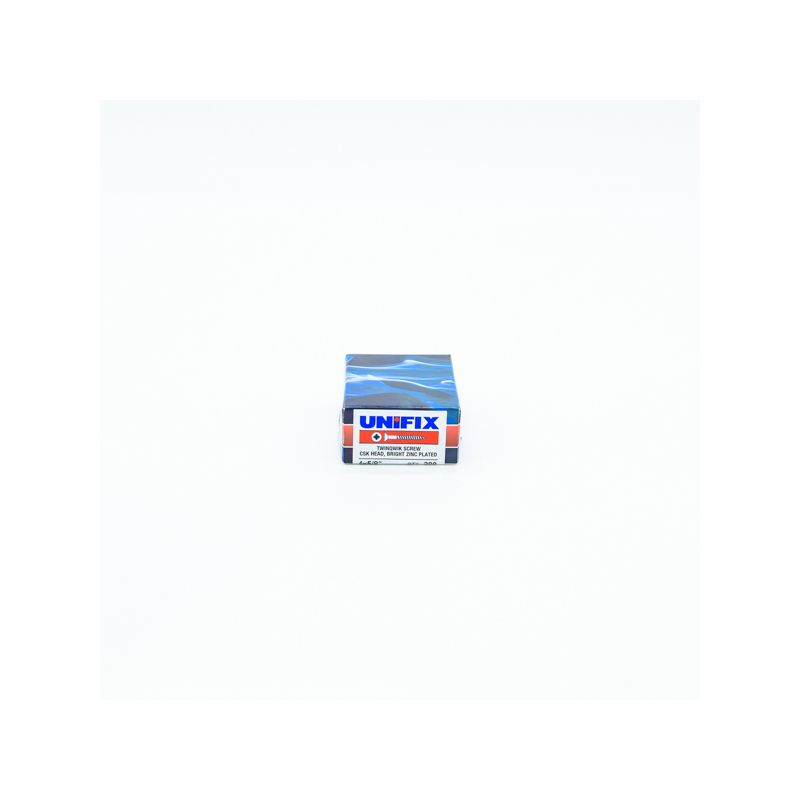 UNIFIX BZP CSK TWINTHREAD WOODSCREWS 4 x 5/8 BOX BOX 200 OJ077871