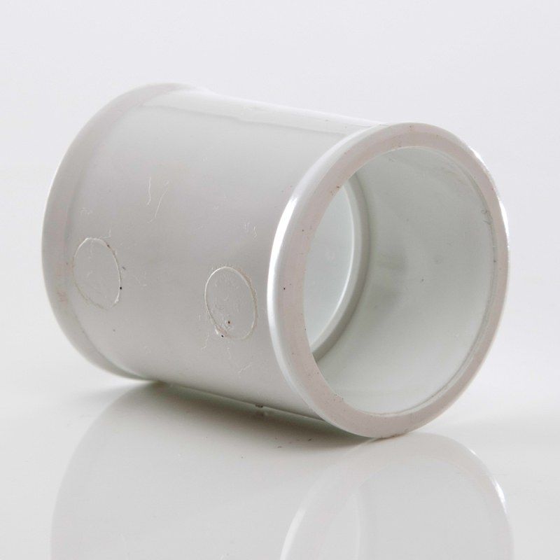 POLYPIPE MUPVC STRAIGHT COUPLING 32mm MU110 MU110W WHITE